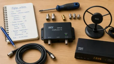 Amplificateur antenne tv pour améliorer l’image TV intérieure et extérieure (programmable).