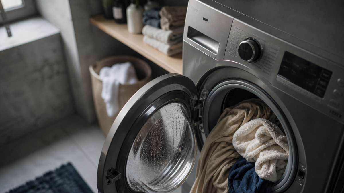 Avis lave linge sechant : capacité et consommation, linge dans le lave-linge séchant