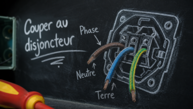 Branchement phase et neutre sur une prise : sécurité avant raccordement au disjoncteur