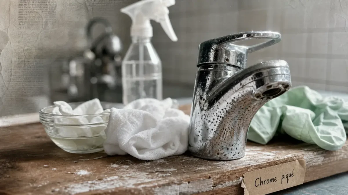 Comment nettoyer du chrome piqué : vinaigre, bicarbonate, sans rayer le chrome