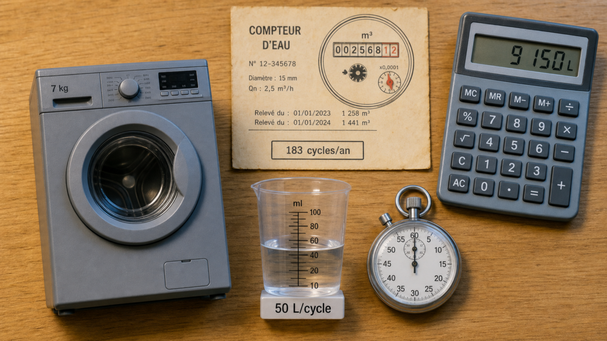 Consommation eau machine à laver 7 kg : 50 L/cycle et réglages