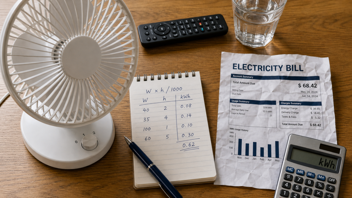 Consommation ventilateur : 12 centimes la nuit, facture et réglages