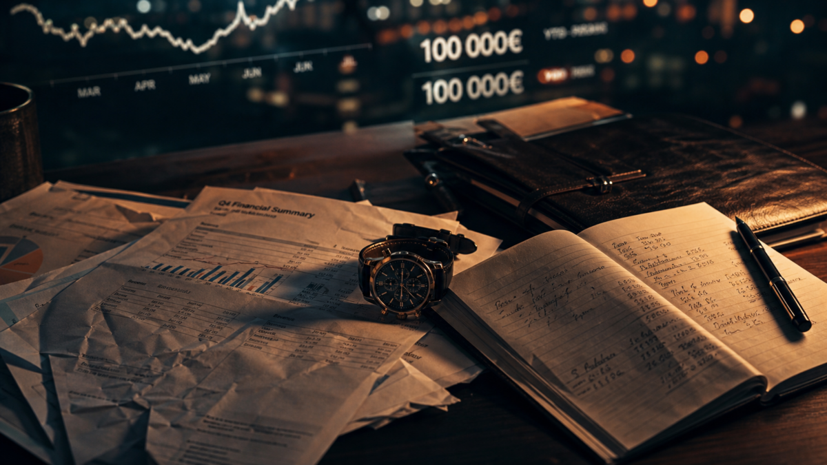 Métier qui rapporte plus de 100000 euros par mois : dashboard et documents financiers