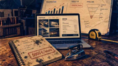 Métier qui rapporte 5000 euros par mois sans diplôme : portfolio, devis et prospection