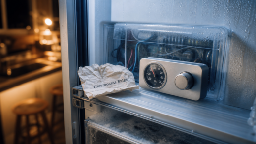 Thermostat frigo : molette et température dans le frigo