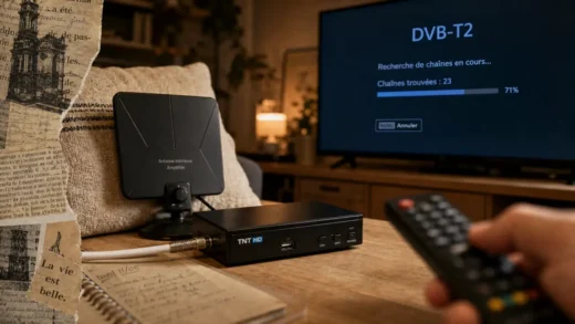 Boîtier TNT sans antenne : antenne intérieure et box TV pour DVB-T2