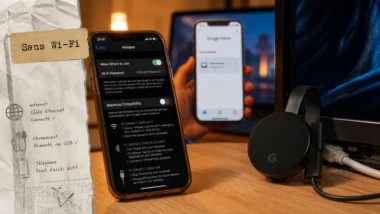 Comment connecter Chromecast sans Wi‑Fi : hotspot, Ethernet, mode invité