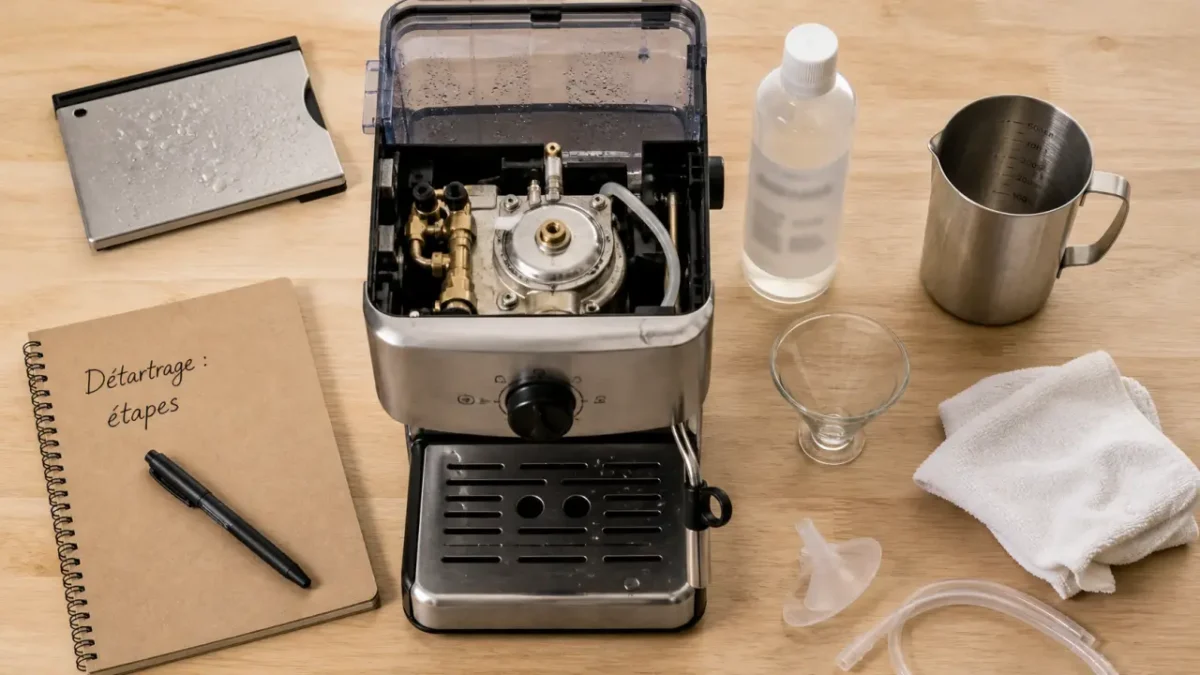 Comment détartrer une machine à café avec 15% de vinaigre, étapes et rinçage