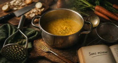 Comment mixer sans mixeur : soupe lisse à la main, texture homogène