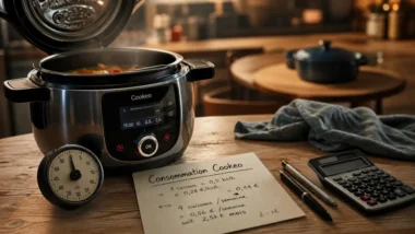 Consommation cookeo : coût 0,083 € par cuisson
