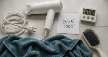 Consommation sèche cheveux : calcul de la consommation et coûts annuels