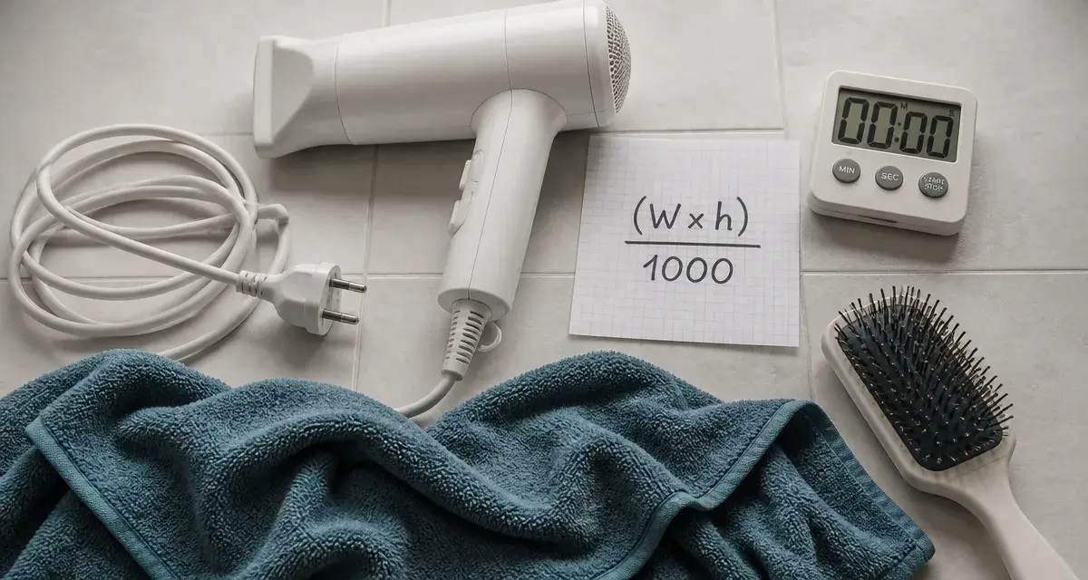 Consommation sèche cheveux : calcul de la consommation et coûts annuels