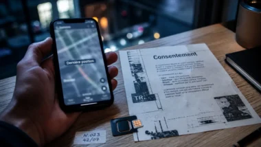 Localiser un numero de telephone portable gratuitement sans autorisation : carte brouillée sur smartphone