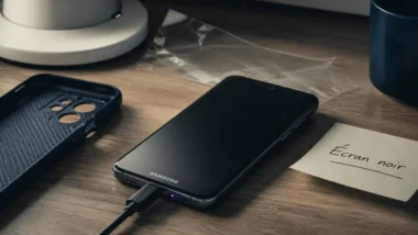 Mon telephone s'allume mais l'ecran reste noir Samsung : écran noir
