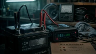 Recharger une batterie 12V en sécurité : bonnes bornes et pinces du chargeur