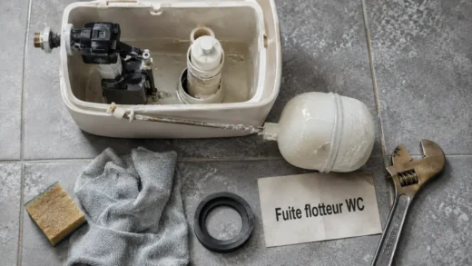 Fuite flotteur WC : robinet flotteur et joints à vérifier