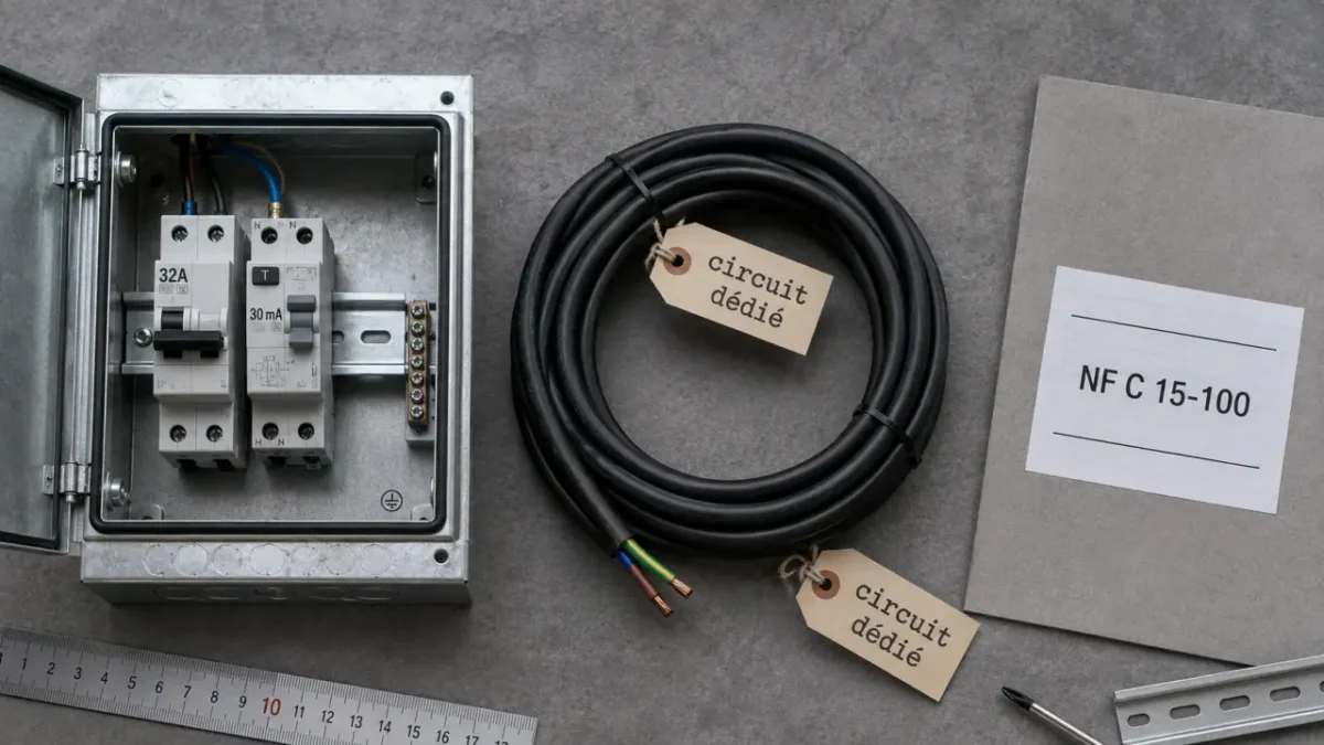 Quel disjoncteur pour plaque induction : 32A, câble 6 mm², différentiel 30 mA