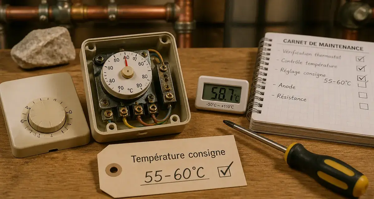 Réglage ballon eau chaude à 55°C pour économiser