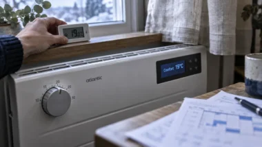 Réglage radiateurs électrique Atlantic : 19°C et programmation 6 créneaux