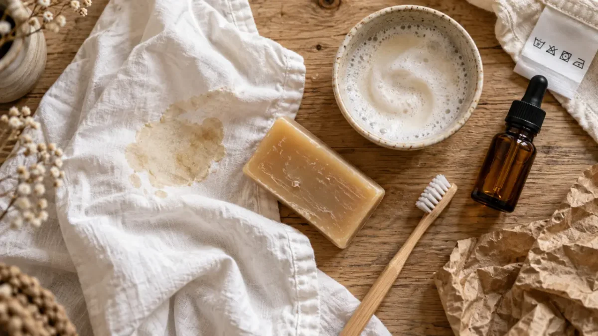 Savon au fiel de bœuf : tache de graisse