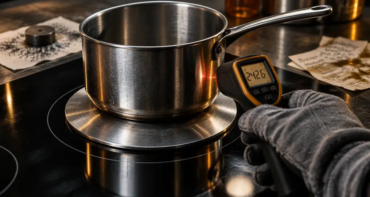 Adaptateur induction inconvénient : casserole non compatible sur plaque