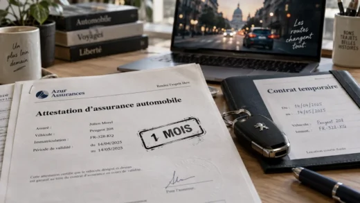 Assurance voiture 1 mois : attestation et contrat temporaire