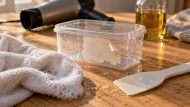 Comment décoller une étiquette sur du plastique sans rayures : eau tiède, huile ou chaleur douce