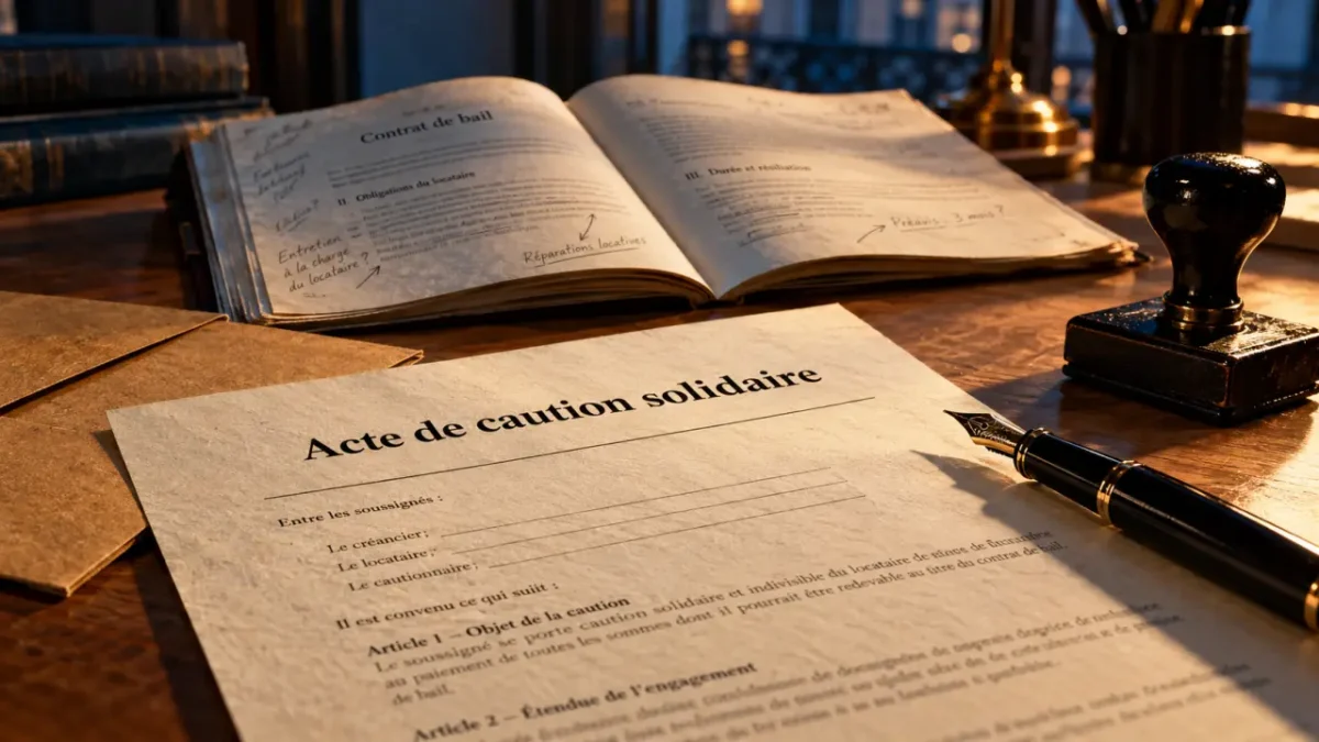 Modele lettre garant locataire : acte de caution solidaire
